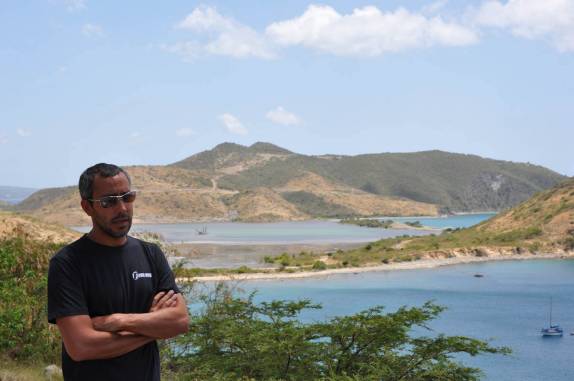 A bela paisagem da península sudeste em St. Kitts, no Caribe